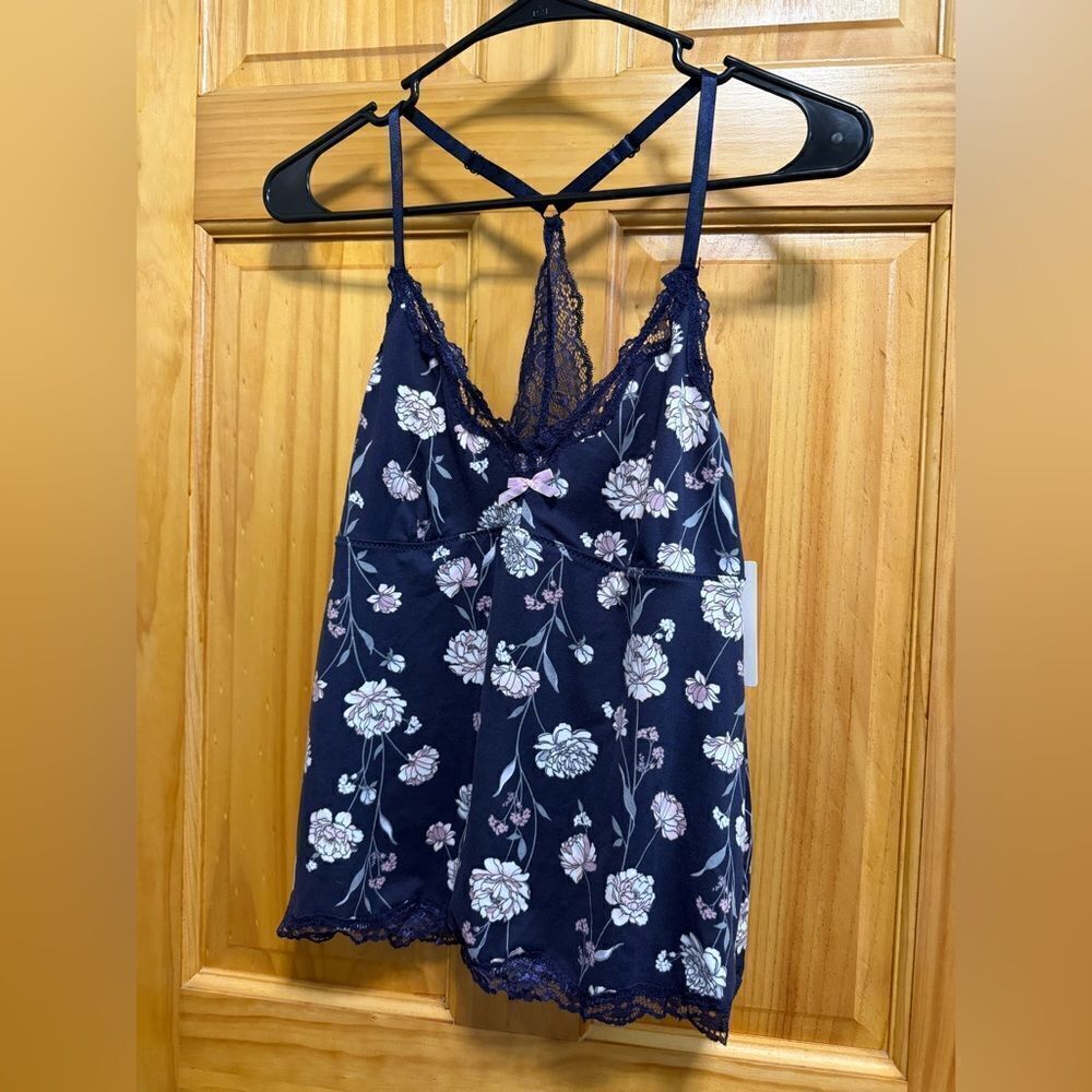 Laura Ashley floral pajama tank top size M